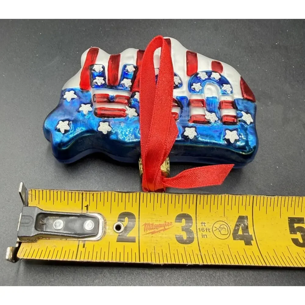 Old World USA Ornament Blown Glass Star American Flag 4th Patriotic -LO17 - Picture 11 of 11
